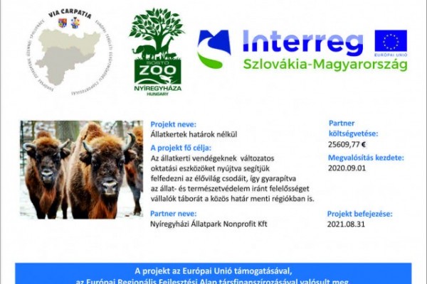 Interreg Projekt kezdődött Állatparkunkban